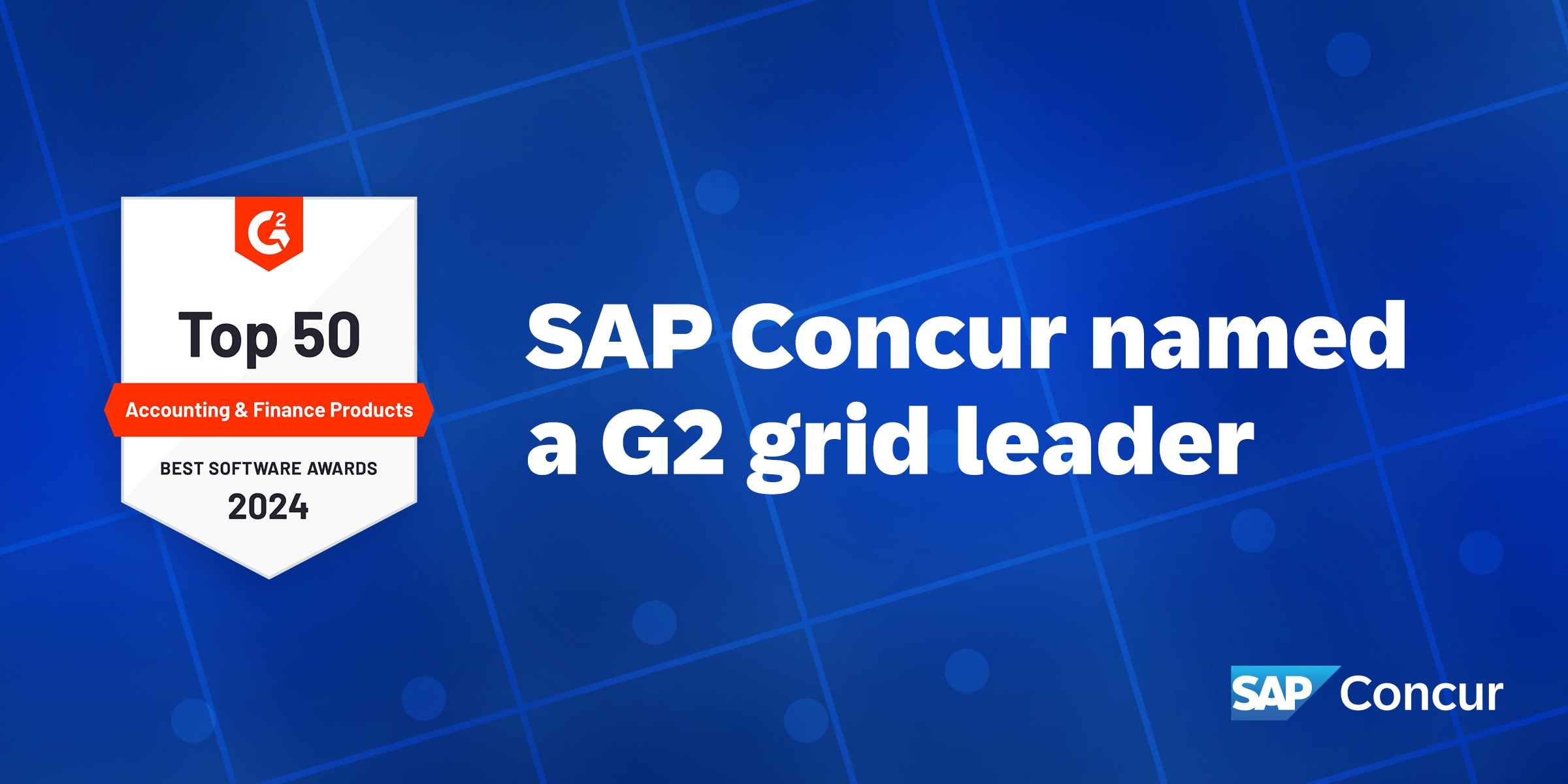 G2 user review grid image showing Concur Expense atop the upper right quadrant